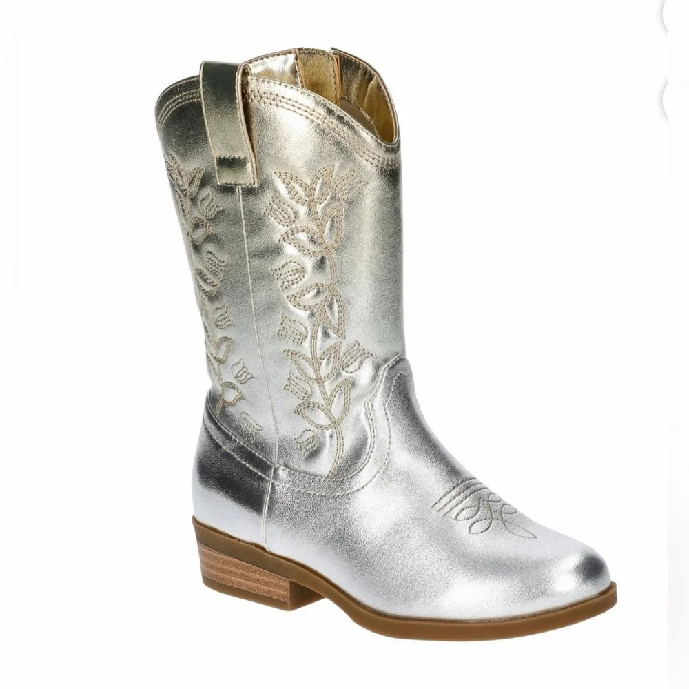 Wonder Nation Toddler and Girls' Metallic Ombre Western Cowgirl Boots